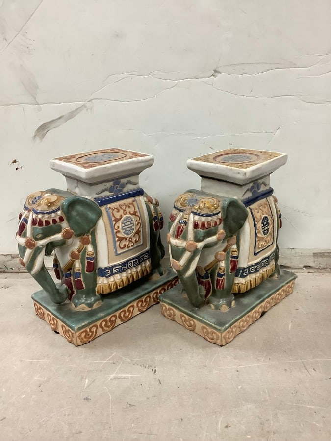 Lot of elephant planters(8.5in.tall) (1 of 1)