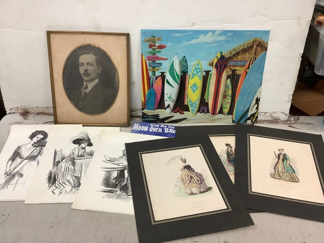 Lot of various artwork and framed photograph(biggest 12.5in.x16in.) (1 of 1)