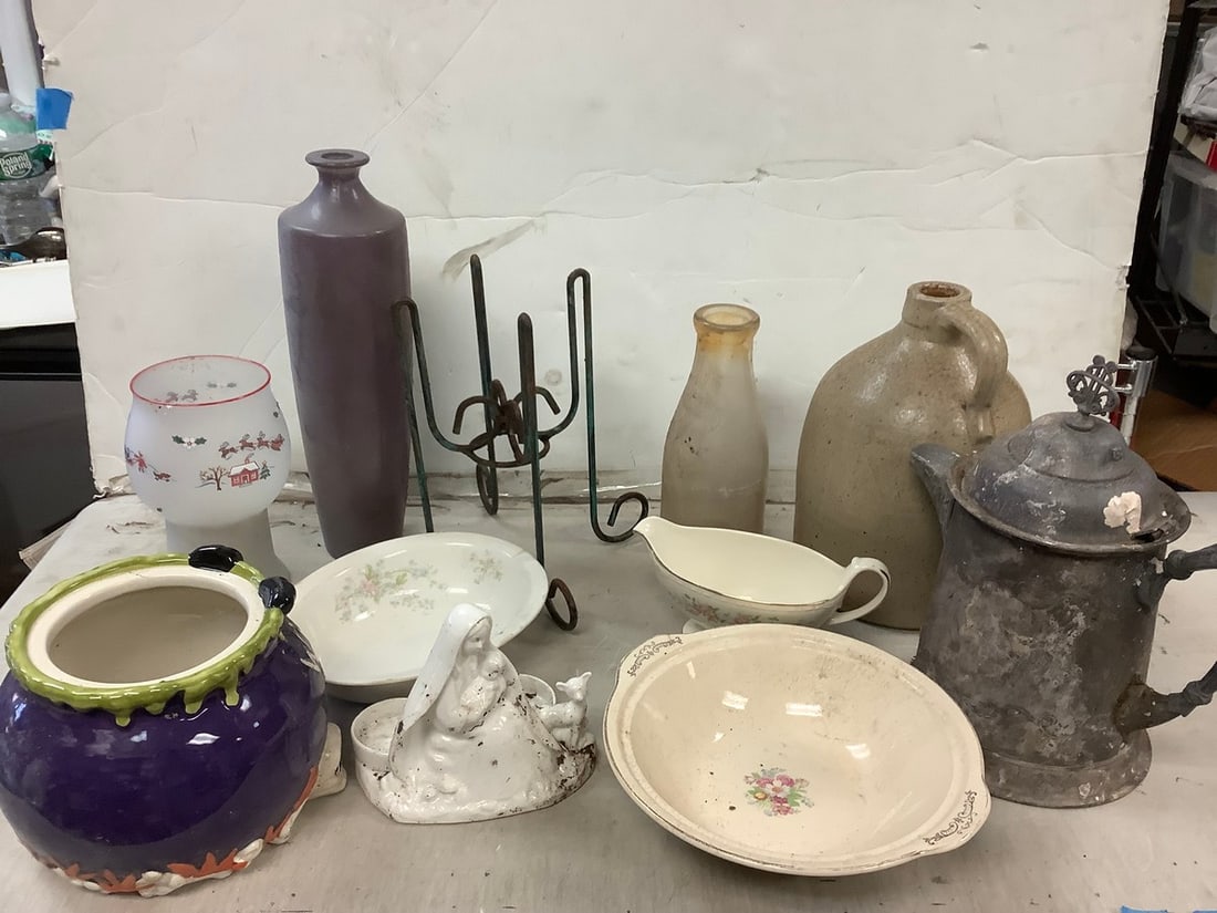 Lot of decorative vases, bowls, and more(tallest 14.5in.) (1 of 1)
