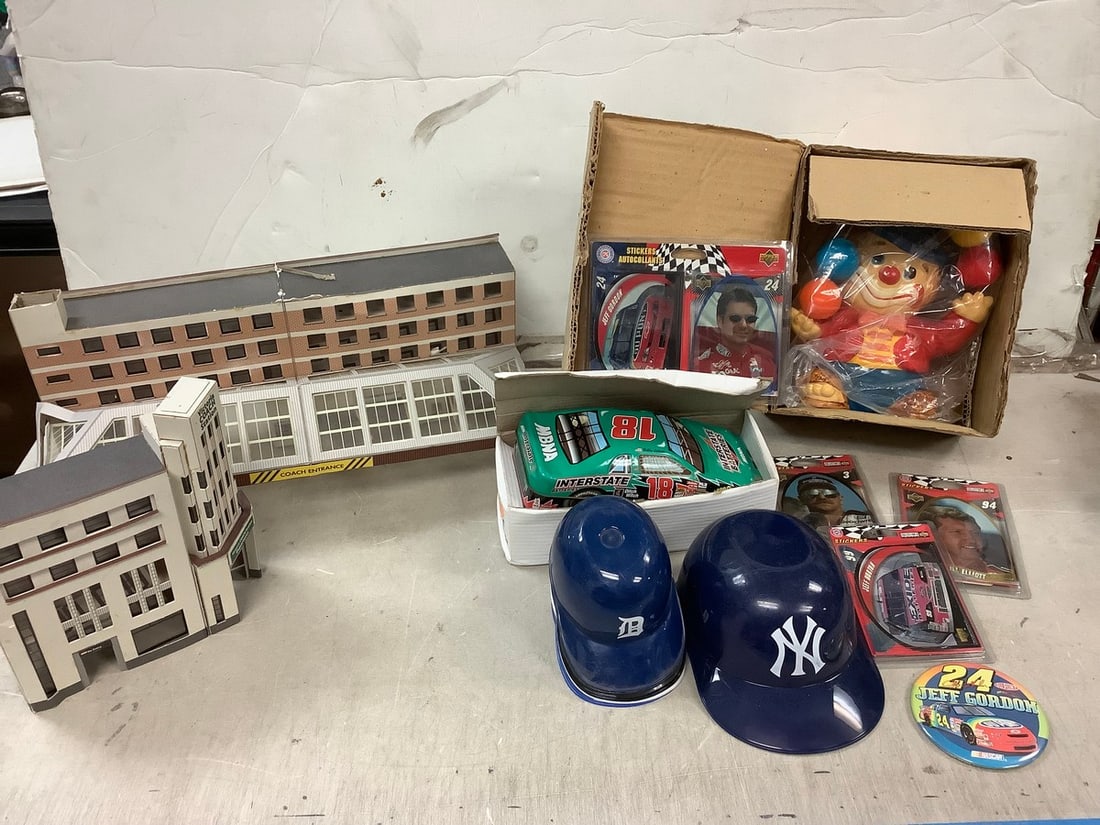 Lot of vintage building model, Enesco clown ceramic(7.5in.tall), and more (1 of 1)