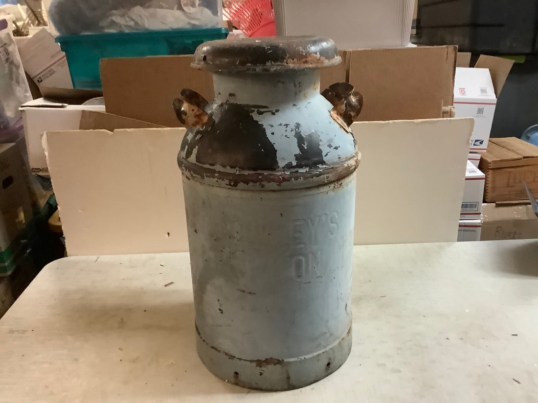 希少 ビンテージ Crowley Foods ミルク瓶ケース Vintage Crowley's Dairy Metal Milk Container