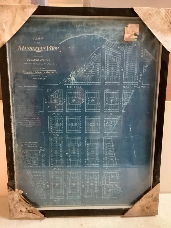 Framed map of manhattan view 25x19 (1 of 1)