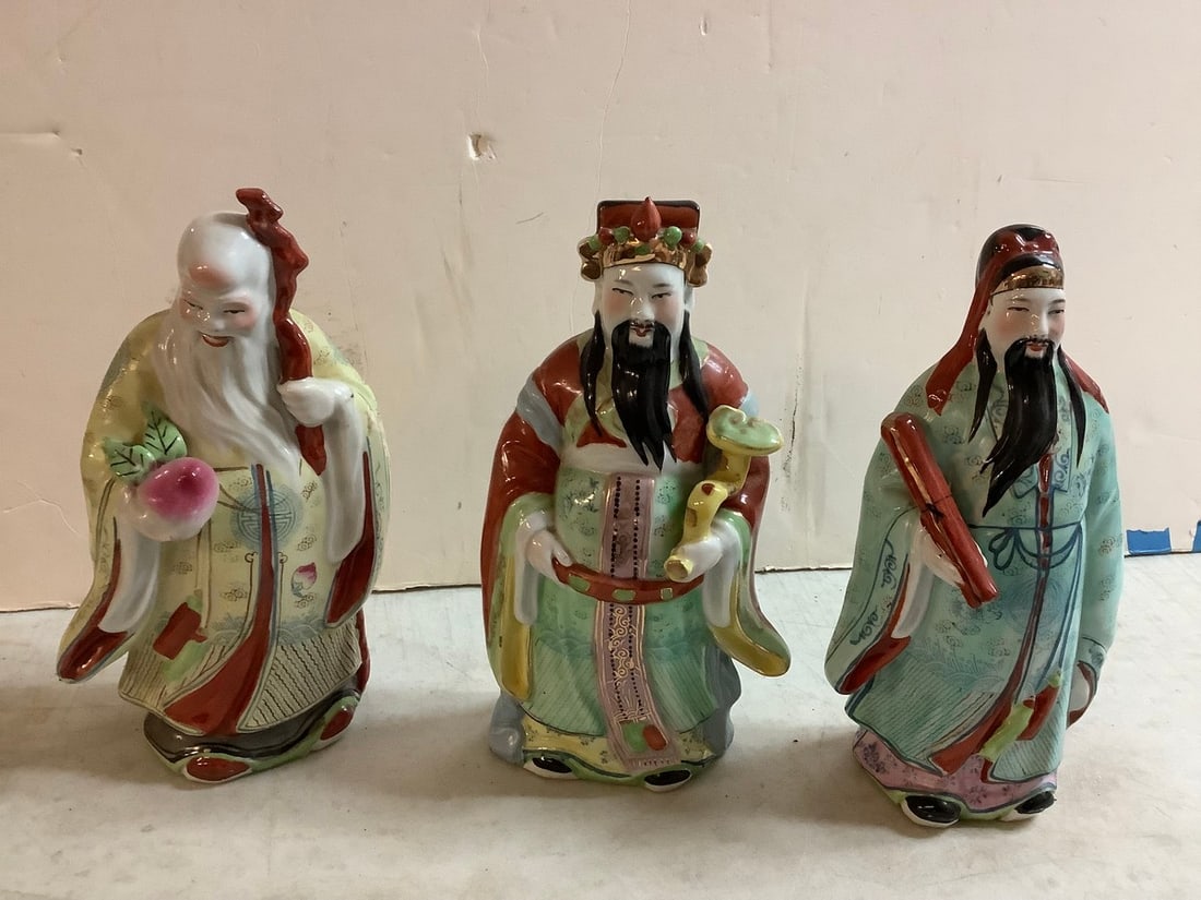 Lot of Oriental Statues(tallest 12in.) (1 of 1)