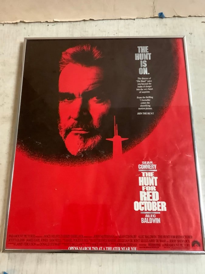 The Hunt for Red October framed movie poster(21.25in.x17.25in.) (1 of 1)