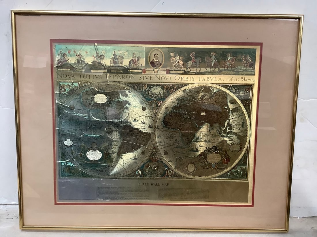 Framed Blaeu Wall Map (22in.x 28.25in.) (1 of 1)