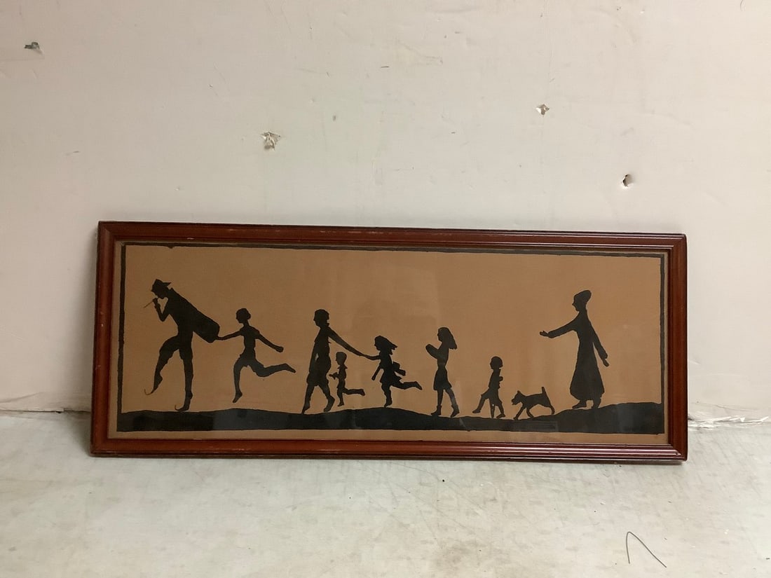 Framed silhouette family artwork(11in.x28.5in.) (1 of 1)