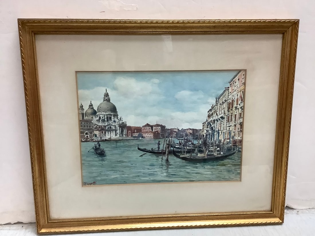 Framed Landscape Painting, Signed by Zanetti (17.25 x 21 in) (1 of 1)