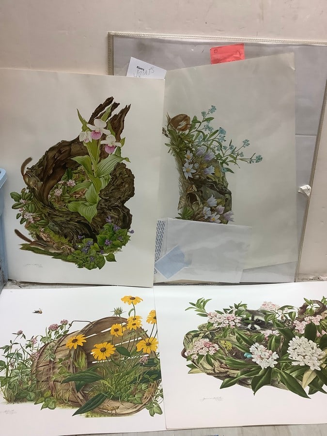 Lot of 4 prints signed Jeanne Holgate (1 of 1)