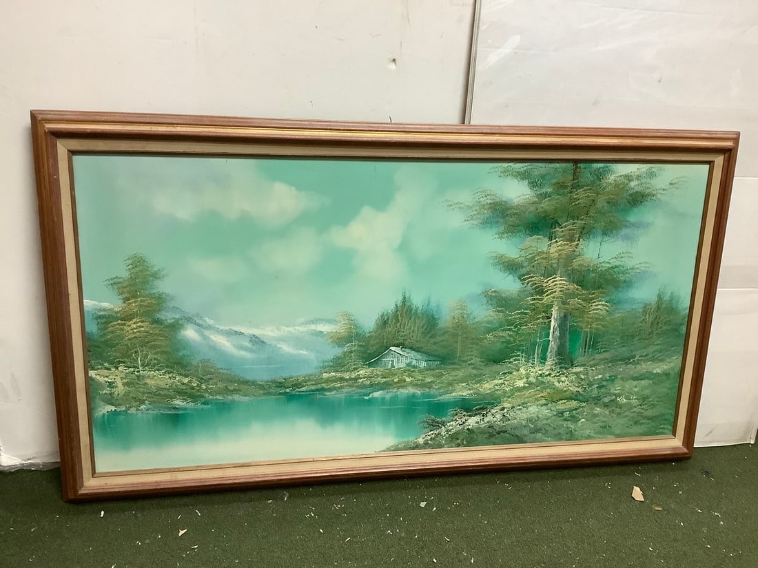 Framed and signed canvas artwork(29in.x52in.) (1 of 1)