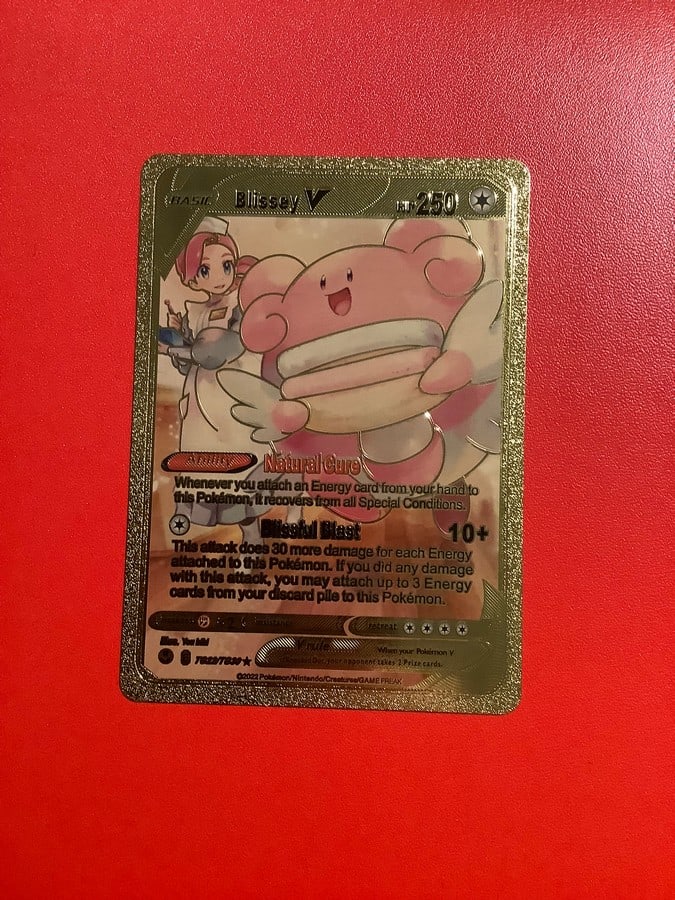 Blissy V custom gold pokemon card (1 of 1)
