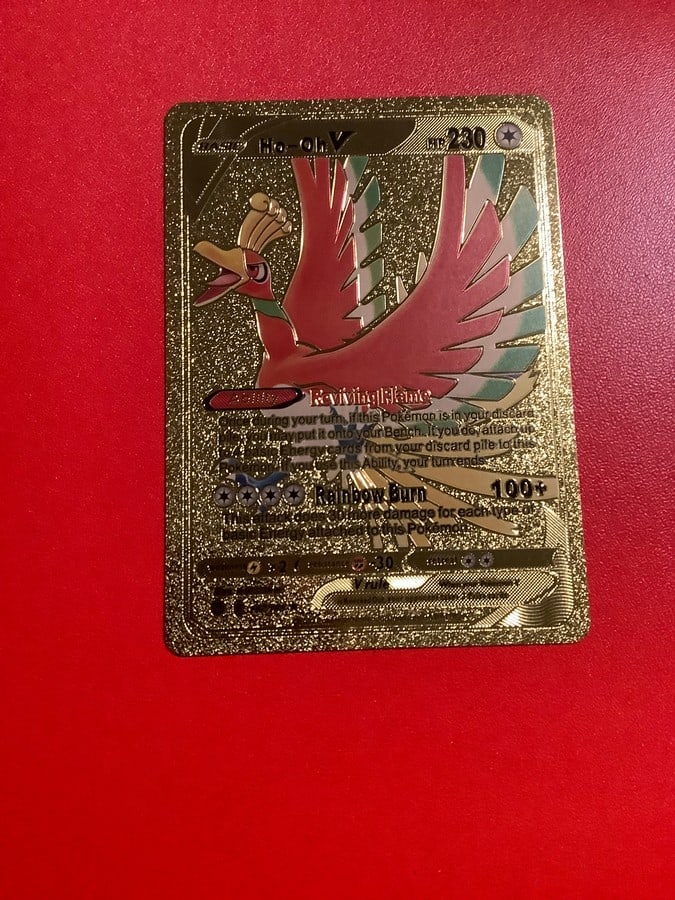 Ho-oh V custom gold pokemon card (1 of 1)