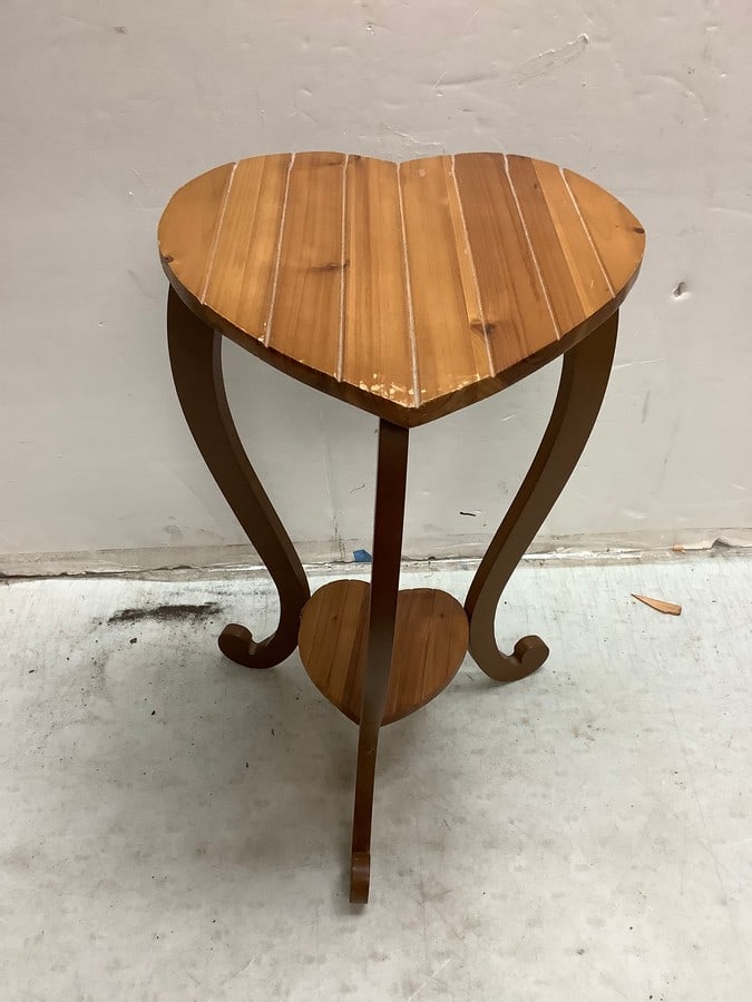 Wooden heart shaped table(19.75in.tall) (1 of 1)