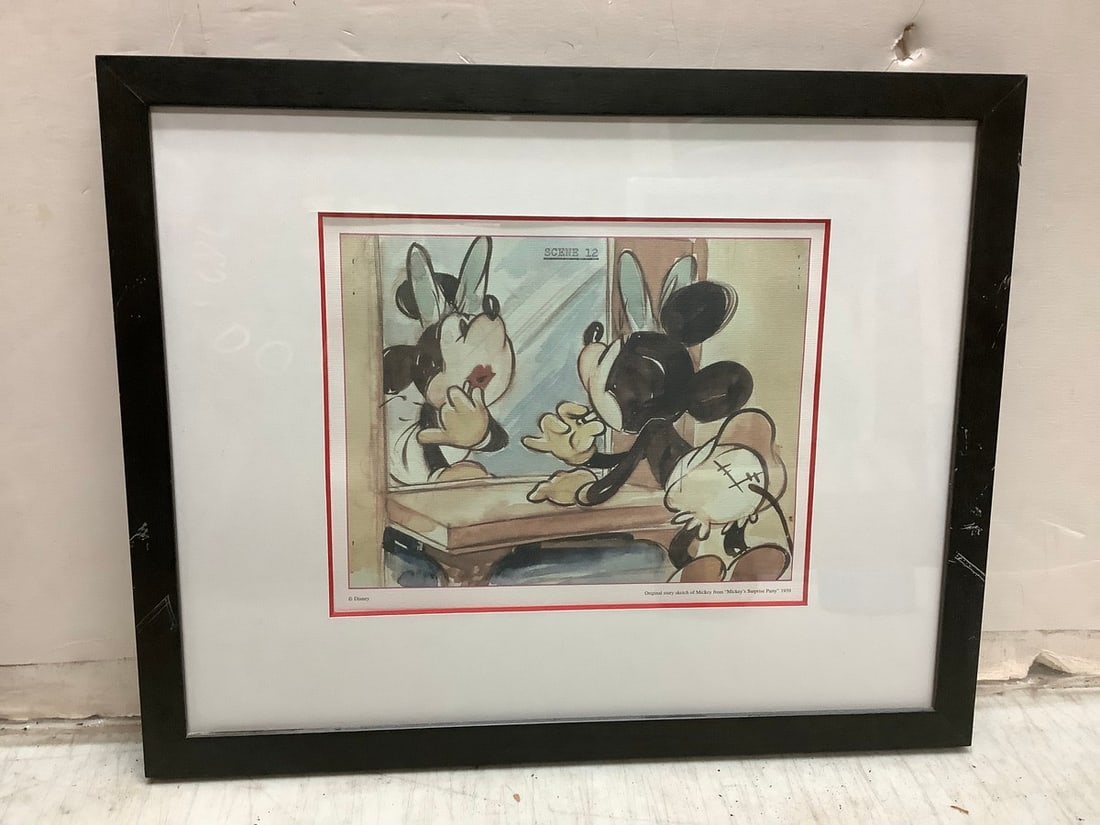 Mickey's Surprise Party framed Disney print(12.25in.x15.25in.) (1 of 1)