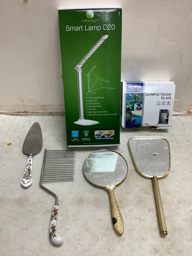 Standing Smart Lamp, Olympus Tough TG-610, Golden Hand-held Mirrors and More (1 of 1)