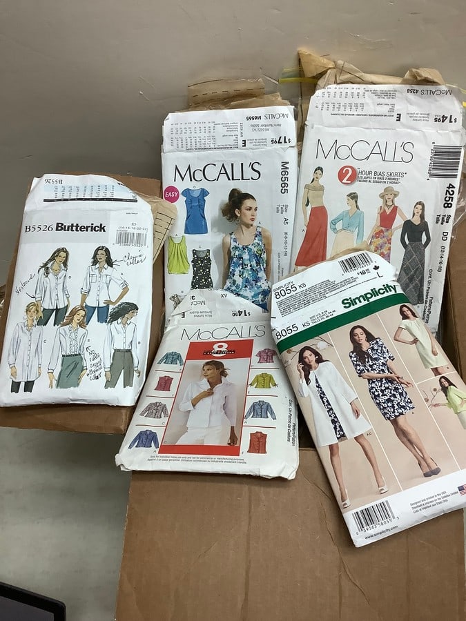 Full box of fashion patterns(Simplicity, McCalls, and more) (1 of 1)