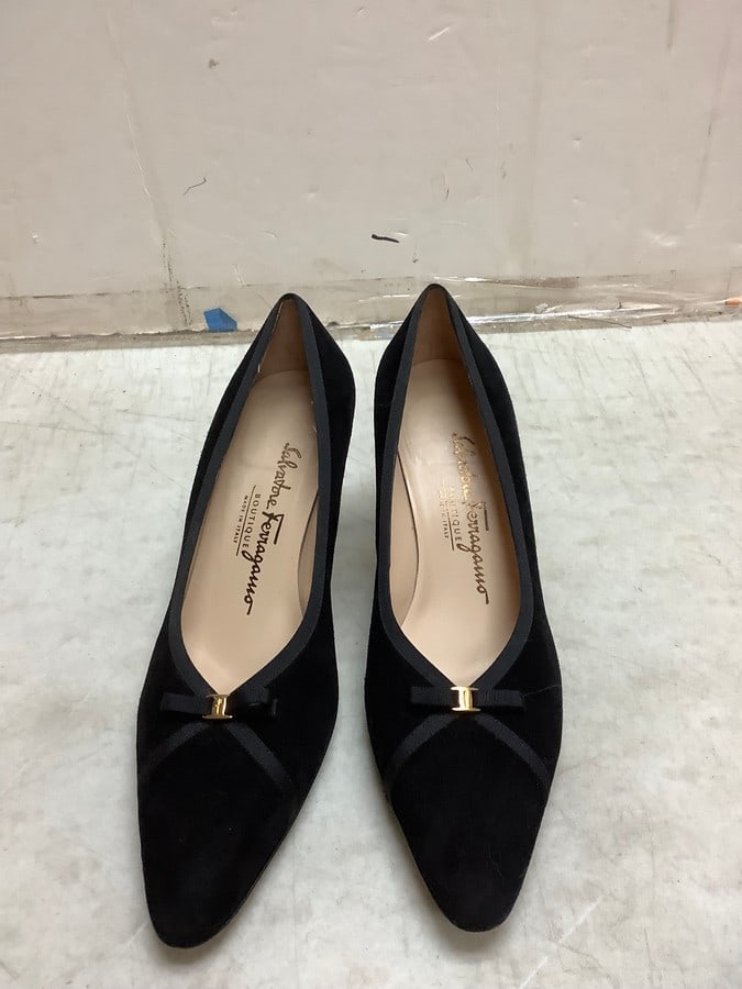 Black Salvadore Ferragamo Heels (Size 7.5) (1 of 1)