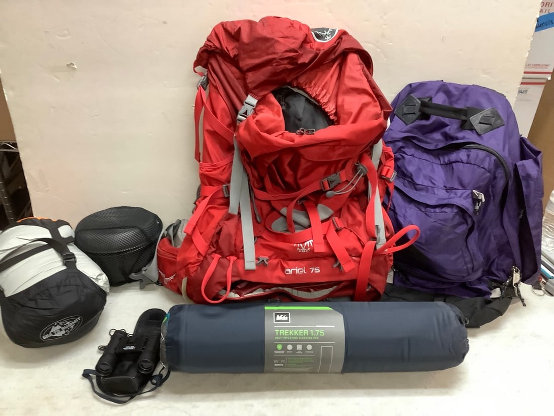 Redwing and Ariel 75 Hiking Backpack and Various Camping Supplies (1 of 1)
