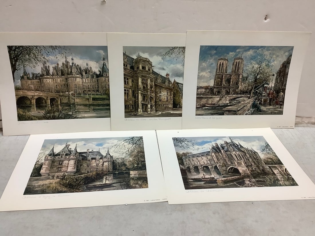 Lot of 1981-Lutece Edition Paris prints signed by artist: Lot of 1981-Lutece Edition Paris prints signed by artist