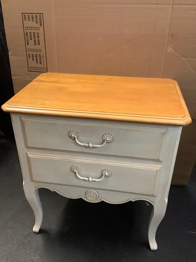 Ethan Allen 2 drawer wooden nightstand (25.5in.tall) (1 of 1)