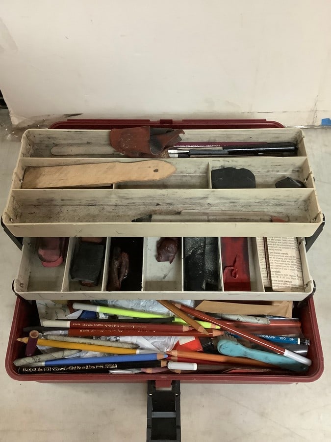 Extendable ArtBin filled with supplies (1 of 1)