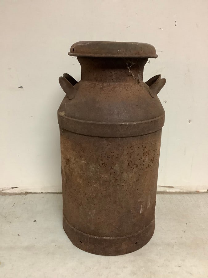 Vintage milk jug container(about 25in.tall): Vintage milk jug container(about 25in.tall)