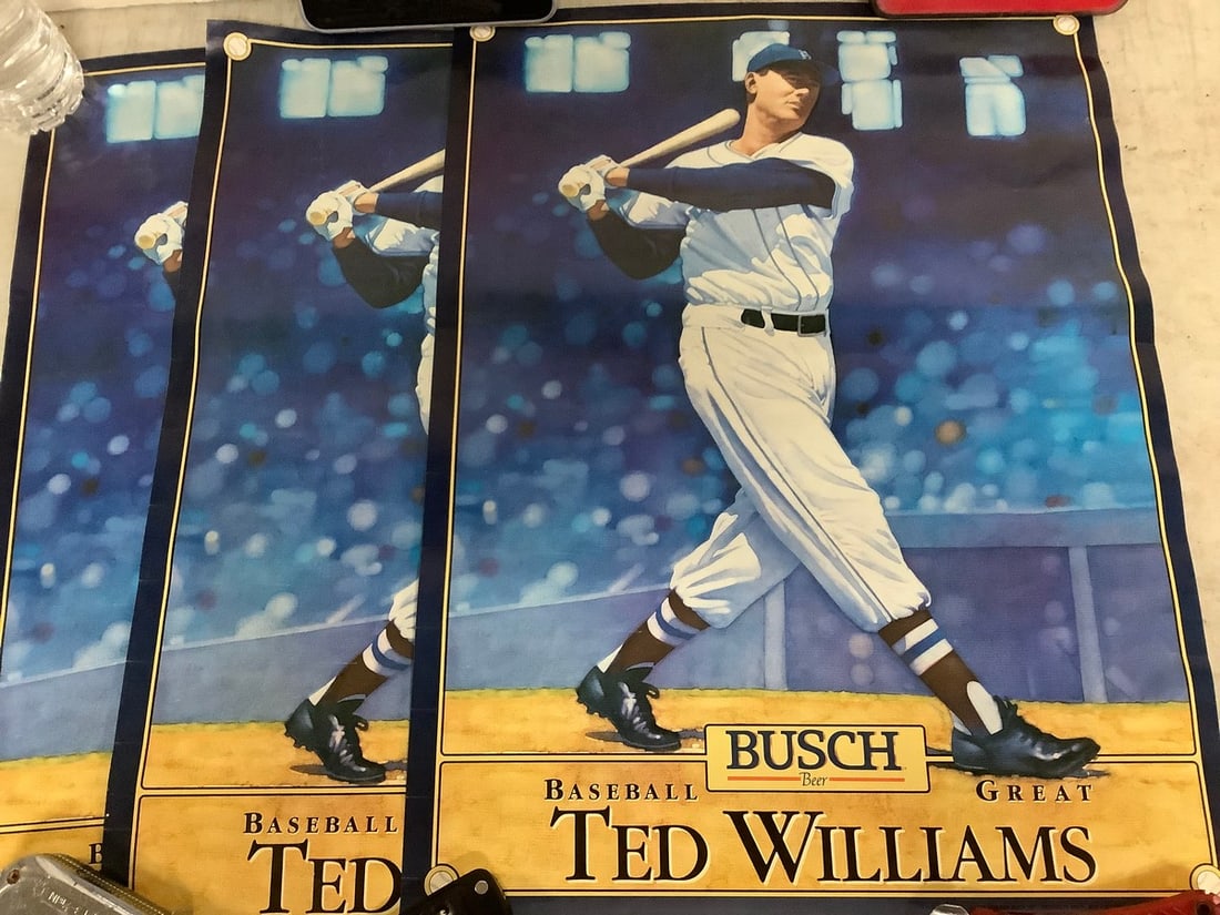 Lot of Busch Beer Ted Williams baseball posters(15in.x20in.) (1 of 1)