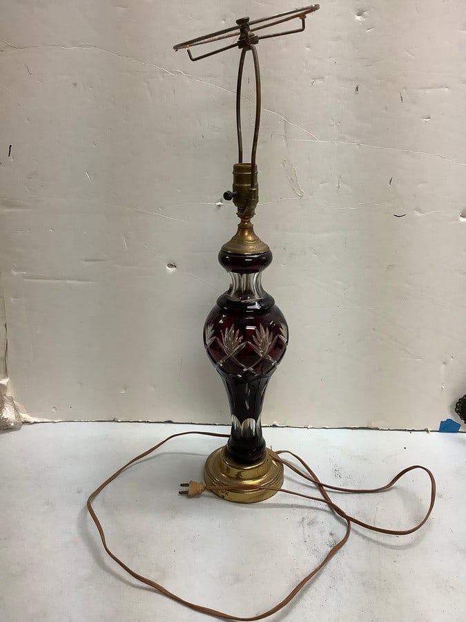 Deep red decorative lamp(about 26in.tall): Deep red decorative lamp(about 26in.tall)