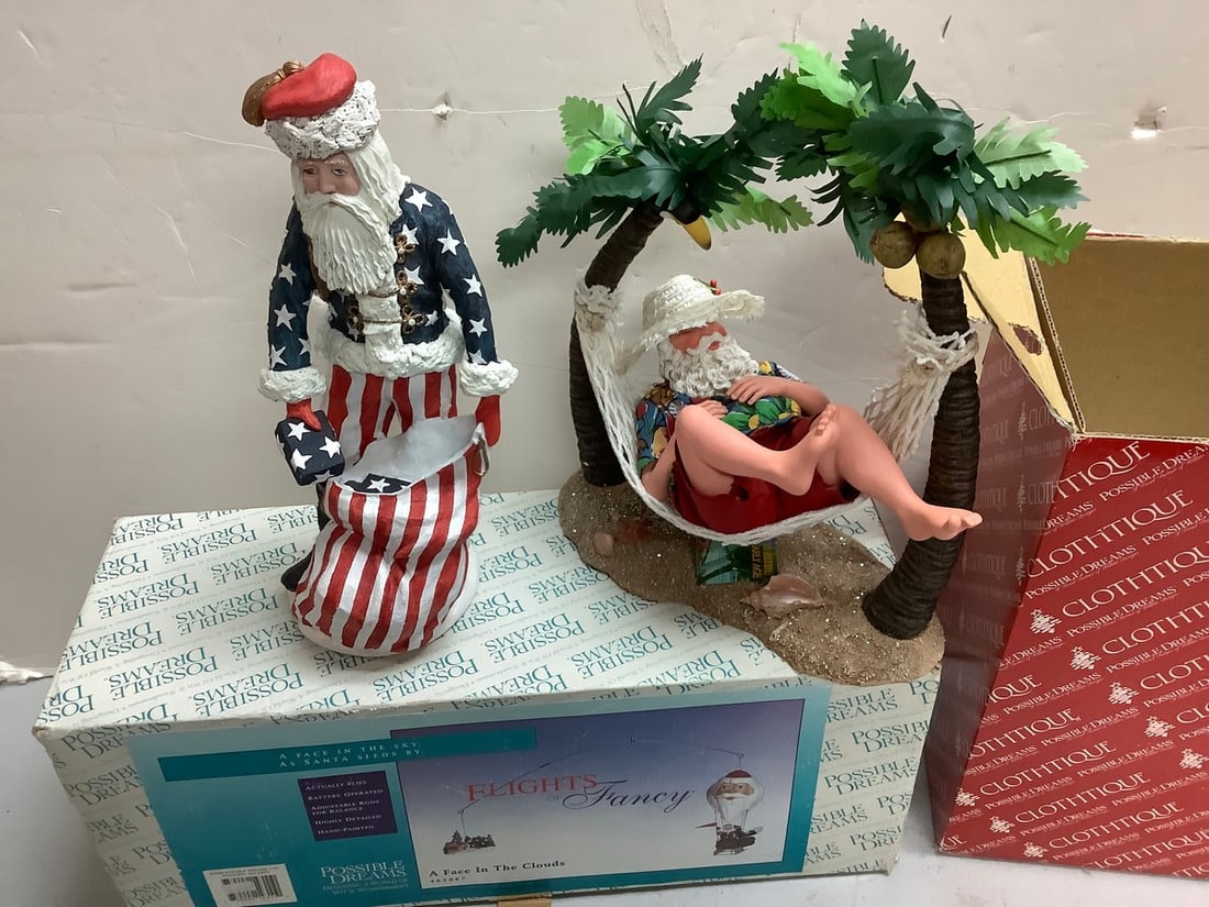 Lot of Duncan Royal Civil War Collectors Edition santa statue(12in.) and Possible Dreams statues (1 of 1)
