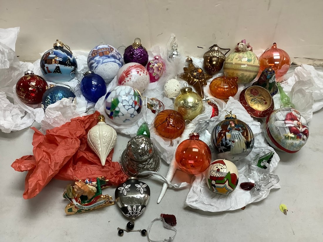 Lot of Christmas Ornaments (Lenox and more) (Some are Hand Blown): Lot of Christmas Ornaments (Lenox and more) (Some are Hand Blown)