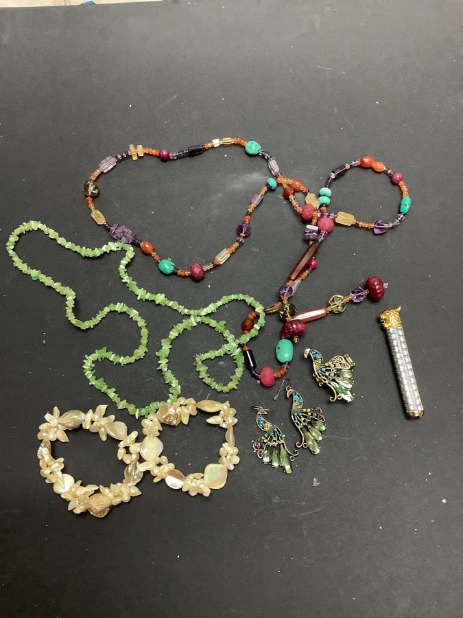 Lot of Costume Jewelry, Vintage Lighter, and more: Lot of Costume Jewelry, Vintage Lighter, and more