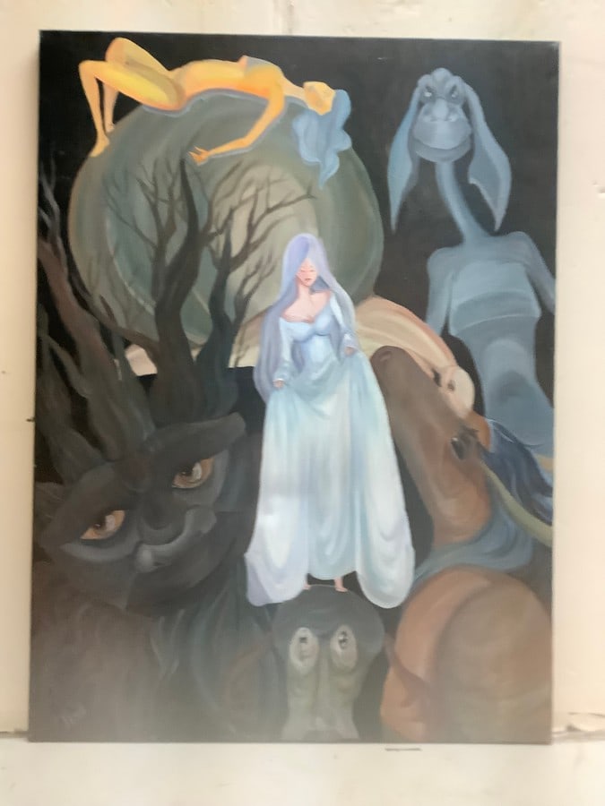 Abstract canvas artwork(30in.x40in.) (1 of 1)