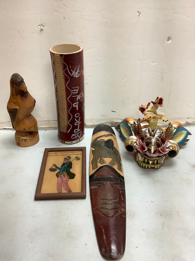 Lot of house decor(various statues, framed artwork-12.75in.tallest) (1 of 1)