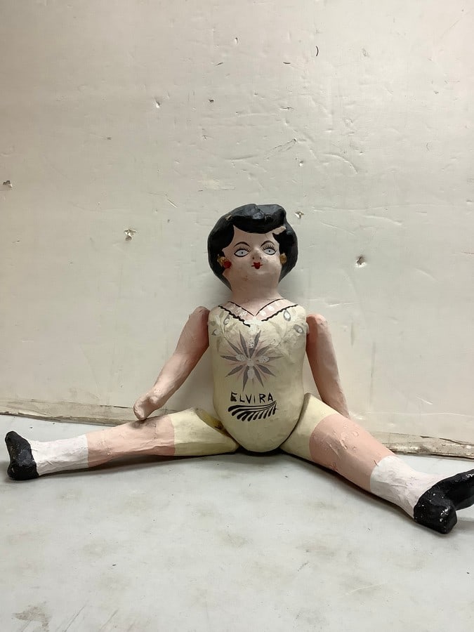 Vintage Elvira Paper mache doll(26in.tall): Vintage Elvira Paper mache doll(26in.tall)