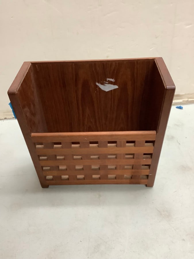 Teak wood storage rack 10.5in X 4in X 11in: Teak wood storage rack 10.5in X 4in X 11in