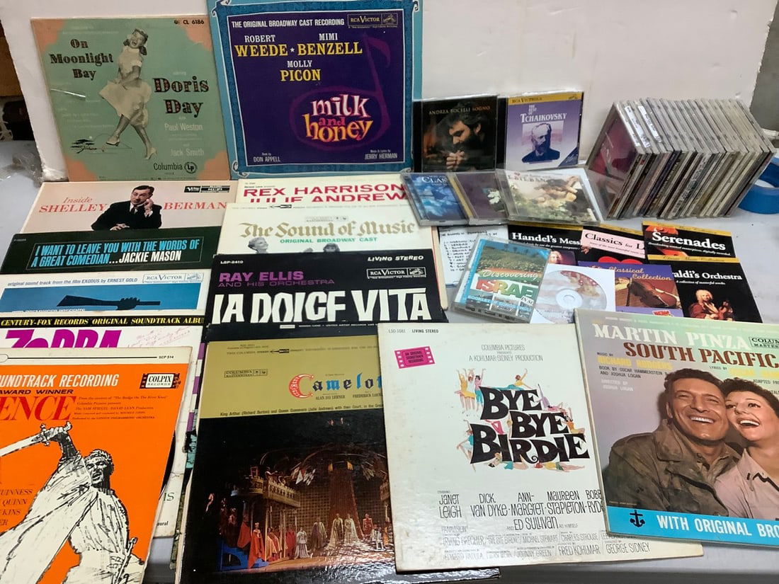 Lot of Various Records (Bye Bye Birdie, Milk and Honey, etc) and CDs (Sarah Brightman, Bach and (1 of 1)