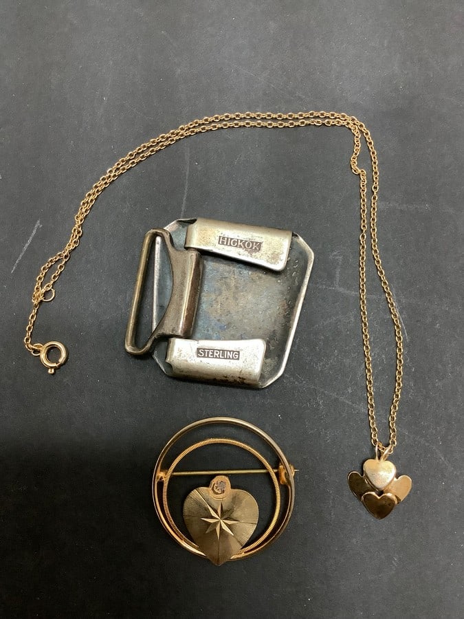 Lot of sterling belt buckle and more: Lot of sterling belt buckle and more