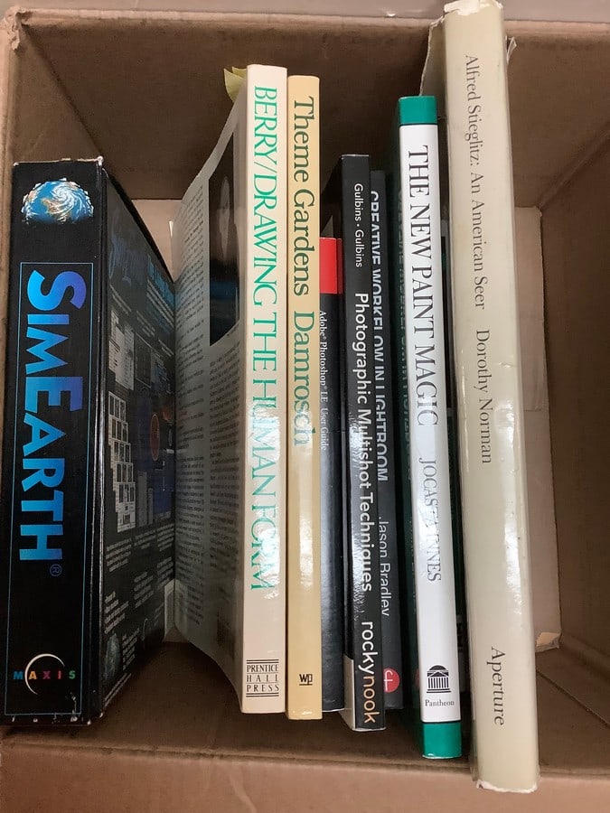 Lot of various books(The New Paint Magic, Theme Gardens, etc.) and SimEarth (1 of 1)