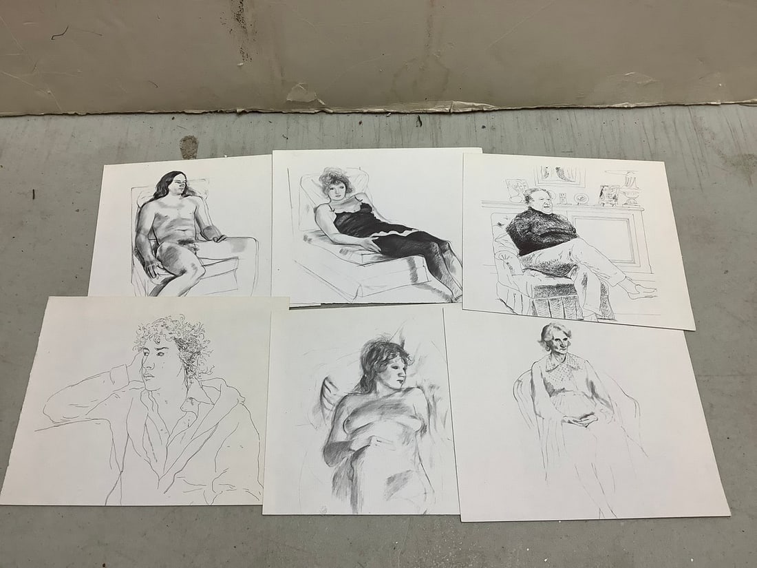 David Hockney lot of 6 engravings (5.25in.x6.25in.): David Hockney lot of 6 engravings (5.25in.x6.25in.)