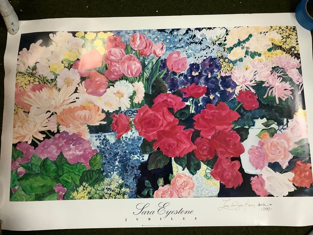 Sara Eyestone Jubilee floral artwork(24in.x36in.): Sara Eyestone Jubilee floral artwork(24in.x36in.)