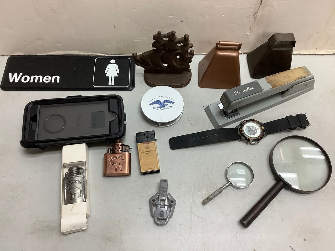 Lot of Otterbox iPhone case, lighters,Women bathroom sign, trinkets, and more (1 of 1)