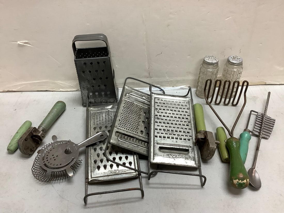 Vintage cheese graters, stainless steel cocktail mixer, and more: Vintage cheese graters, stainless steel cocktail mixer, and more