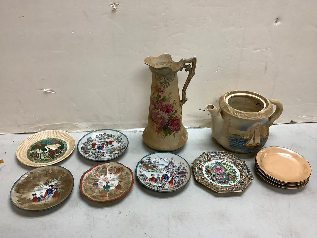 Porcelier teapot/pitcher and decorative plates(tallest 10.25in.) (1 of 1)