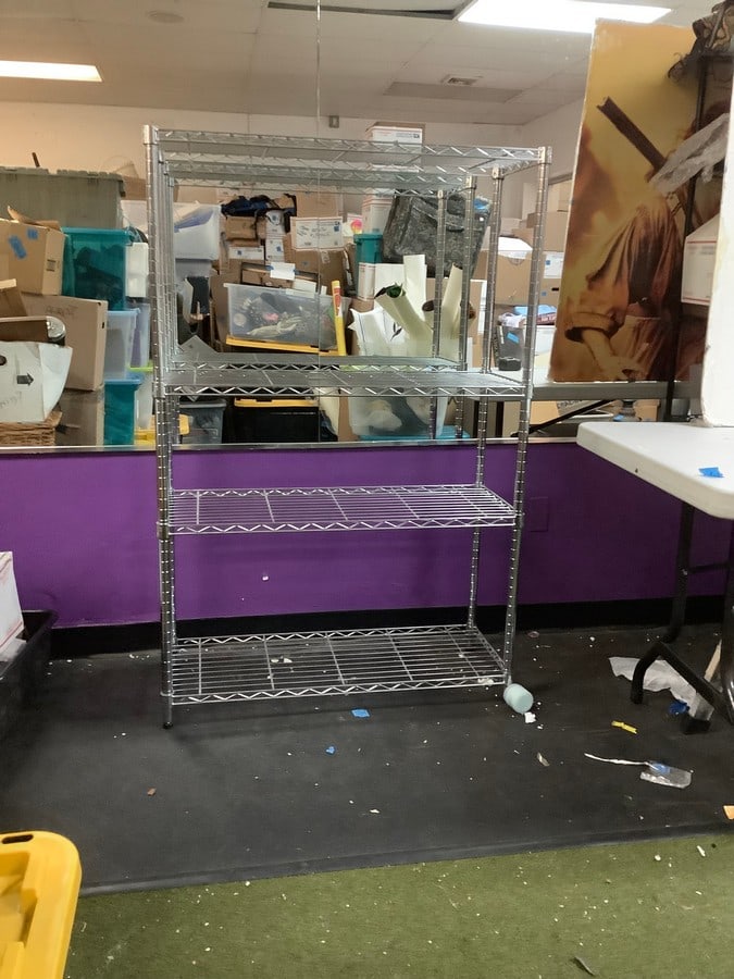 3 shelf metal rack(35.5in.x14in.x54in.) (1 of 1)