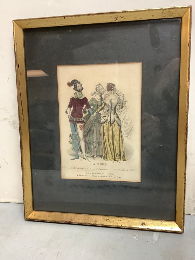 Framed La Mode vintage print(11in.x13.75in.) (1 of 1)
