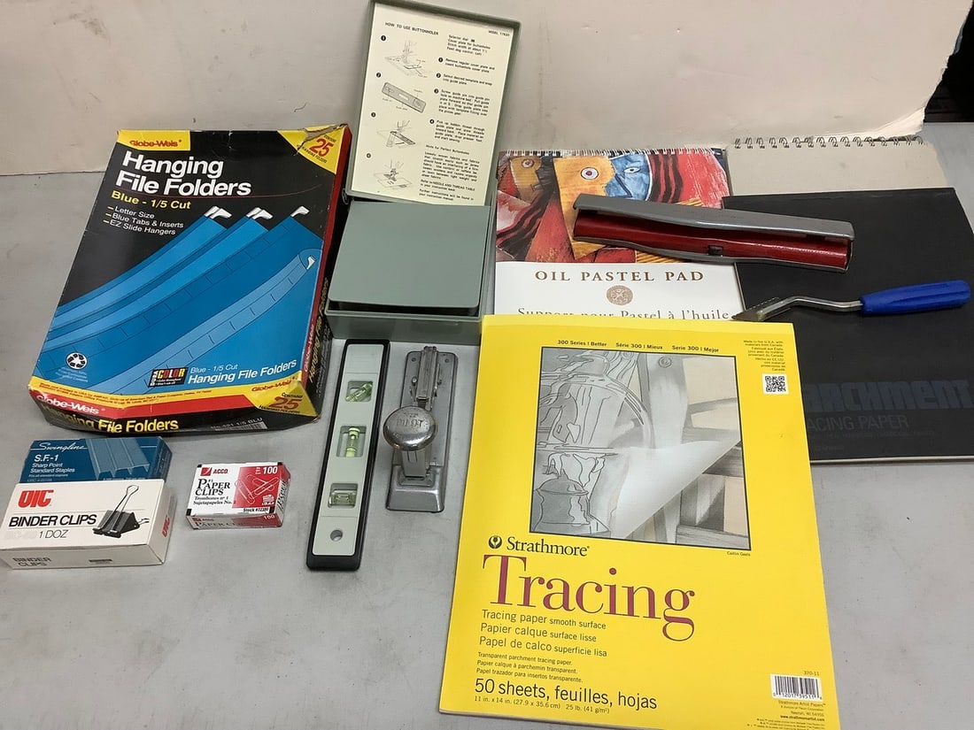 Oil Pastel pad, Tracing Paper,Pilot stapler, and other office supplies: Oil Pastel pad, Tracing Paper,Pilot stapler, and other office supplies