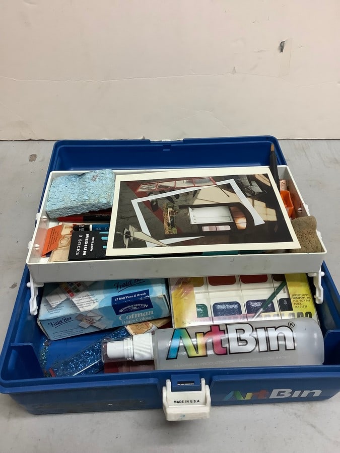 ArtBin organizer with supplies inside(12in.x7in.x4.5in.) (1 of 1)