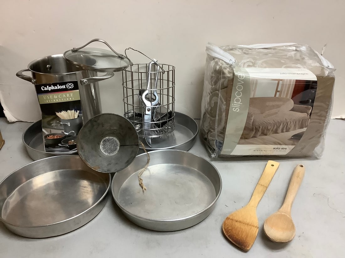 Semi-Fitted Slip Cover (sofa size), Aluminum Baking Trays, Wooden Utencils, and more: Semi-Fitted Slip Cover (sofa size), Aluminum Baking Trays, Wooden Utencils, and more