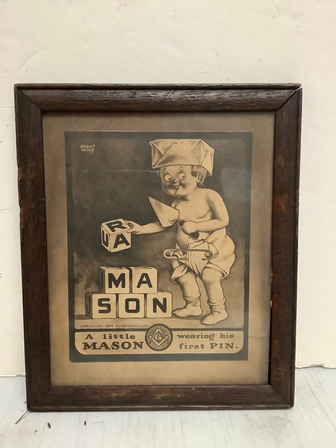 Framed political cartoon(9.75in.x8.25in.): Framed political cartoon(9.75in.x8.25in.)