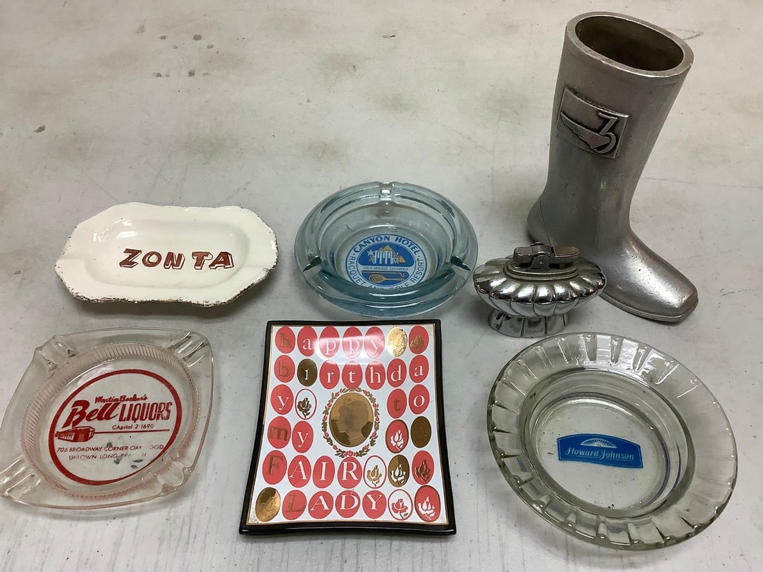 Ashtrays, boot statue(5.75in.tall), and more: Ashtrays, boot statue(5.75in.tall), and more