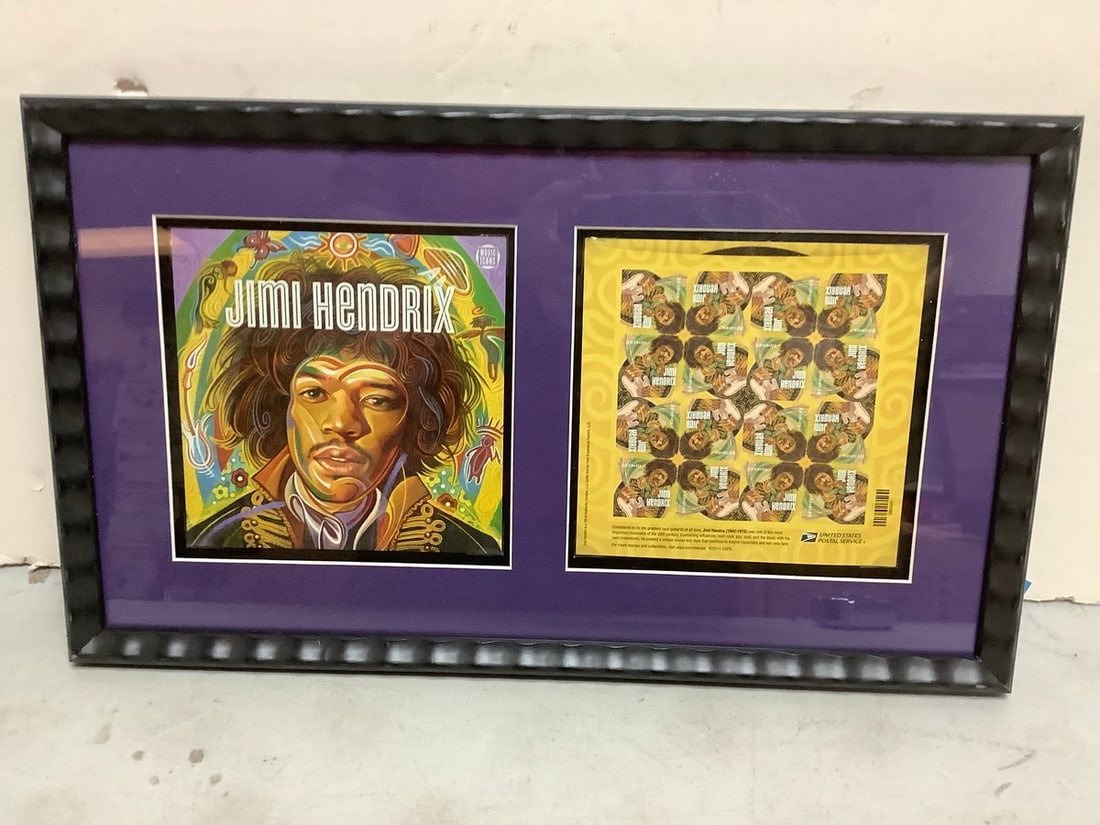 Framed Music Icon Jimi Hendrix ( 21in X 12.25in): Framed Music Icon Jimi Hendrix ( 21in X 12.25in)